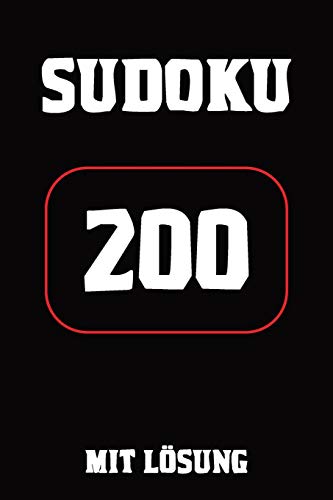 Sudoku 200 mit Lösung: 9x9,Puzzle Rätsel Heft,mittel, 2 Rätsel pro Seite (German Edition)