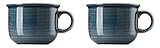 LIEFERUMFANG: 2 STÜCK Thomas Trend Colours/Farben - Kaffee-Obertasse - 2er-Set - Tasse Haferl Henkeltasse Kaffeetasse (Night Blue (Nacht-Blau), 2 Stück)