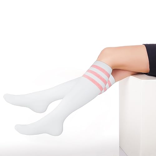 YEJIMONG Women's Cotton Knee High Socks, School Uniform Team Sports Tube Socks,1 Pairs Size 5-92
