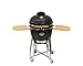 Produktbild FLAME ROCK Keramikgrill Kamado Grill 22 G - Holzkohlegrill mit Bambusablage, Deckelthermometer, dunkelgrau, 22"