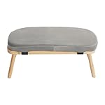 Meditation Bench, Foldable Mediation Stool, Portable Kneeling Meditation Bench with Carry Bag, Prayer Bench with Meditation Cushion, Kneeling Stool for Seiza & Yoga Practice (Grey)