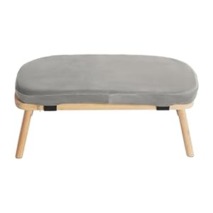 Meditation Bench, Foldable Mediation Stool, Portable Kneeling Meditation Bench with Carry Bag, Prayer Bench with Meditation Cushion, Kneeling Stool for Seiza & Yoga Practice (Grey)