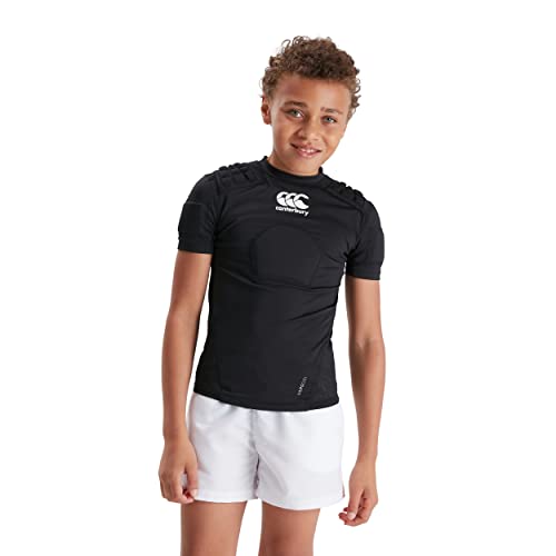 Canterbury Unisex, Jugendliche CCC Pro Protection Rugby-Schutzweste, Schwarz/Weiß/Silber, MB