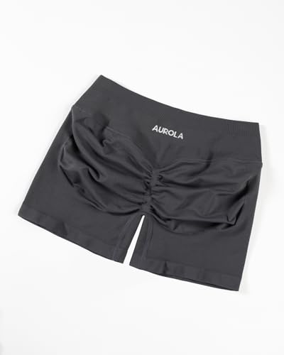 Image of AUROLA Influence Workout Shorts for Women,2.5 3.5 4.5 5.5 6.5 No Roll Up Squat Proof Scrunch Seamless Compression Gym Short