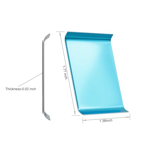 Image of 12PC Curved Under Cabinet Lights Replacement stickys | Replacement Magnetic Strips with Adhesive Backing for Under Cabinet Lighting Universal Blue Iron Sheet