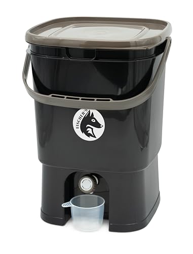 FairFox Bokashi Komposteimer Küche [Geruchsdicht] 19 L Volumen Küchenabfalleimer Komposter mit Zubehör für Küchenabfall & Kompostieren | Biomülleimer