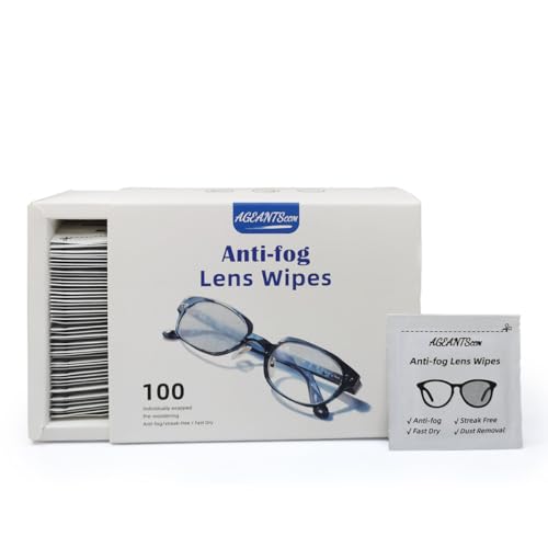 100-Pack Quick-Dry Anti-Fog Lens Wipes