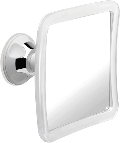 Mirrorvana Espejo de Ducha antivaho con Ventosa para baño - Espejo irrompible para afeitarse - 16 cm x 16 cm
