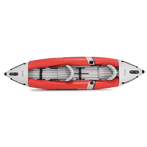 Intex Excursion Pro Kayak, Professional Series Inflatable Fishing Kayak, K2: 2-Person, Red - Image 4
