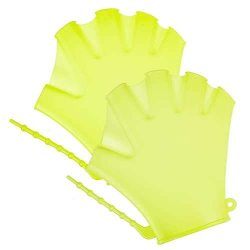 GOOHOCHY 2Pcs Swim Gloves Diving Auxiliary Mittens for Learning Swimming Webbed Hand Protectors for Boys Enhanced Water Propulsion Durable Comfortable
