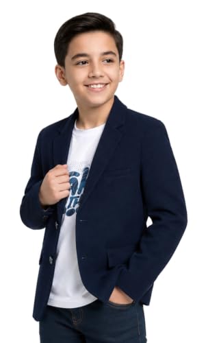 Image of CHARCHIT Boys Regular Fit Plain Blazer and T-Shirt