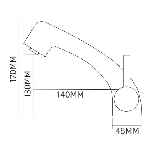 Robinet extractible double sortie pour un lavabo eau chaude et froide modulable - 4