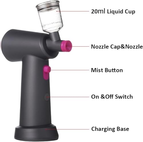 Kit aérographe rechargeable sans fil pour maquillage, nail art, décoration de gâteaux, travaux manuels – Léger et portable pour soins du cuir chevelu et graffiti
