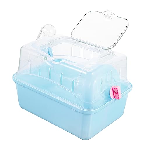 ibasenice Portable Hamster Carrier Cage Lightweight Small Animal Travel Cage with View for Outdoor Use for Hamsters Hedgehogs Rabbits and More
