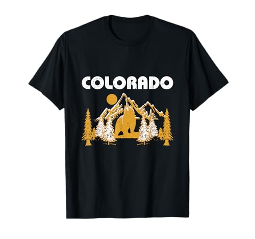 A Bear in Rocky Mountains Colorado Vintage Outdoor Randonnée T-Shirt