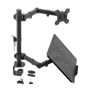 DRJBBODVQ Monitor- und Laptop-Doppelarmständer