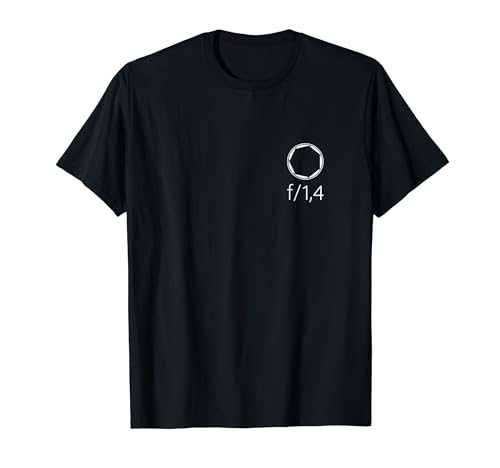 Minimalistic Videographer Camera Aperture 1,4 Photographer T-Shirt