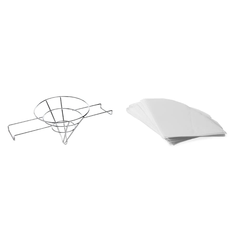 Vogue CN956 Fettfilterkegel & HENDI 632802 Fettfilter für Friteusen, Stückzahl: 50, Aus Viskose (syntetische Seide), 254x254mm