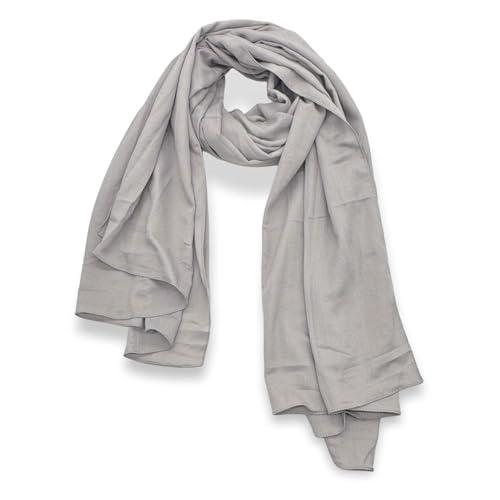 guiyal Cotton Linen Blend Fashion Scarf travel scarfSoft Breathable Fabric Multiple Colors (Light Gray Premium Edition 71 * 35)