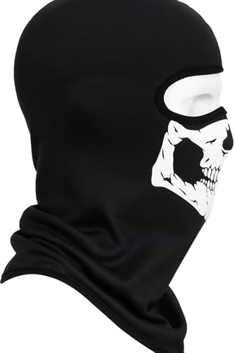 Image of Brand 3D Scary Skull Skeleton Masks Balaclava Ghost Headwear Cosply Costume Halloween Party Ski Music Festivals Raves Full Face Mask for Motorcycle Bike Cycling Outdoor Hiking Black