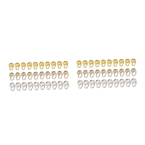 Anillos de mujer NUOBESTY: Solución de 60 piezas de base de hierro para crear anillos a tu gusto