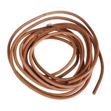 Leather Treadle Belt for Sewing Machine with Metal Hook for Usha, Singer, Merit, Brown, 183cm