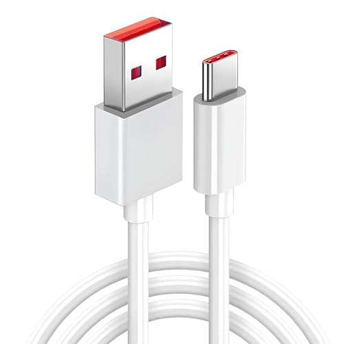 Image of 67W USB Type C Cable for Redmi, Poco, Mi Cellular Phone Data Cable 6A Compatible with Redmi Note 13, 13 pro,12,12 Pro,11,11Pro,10,10 Pro,9,10T,9, Poco M4 Pro,M5,X3 Support 33W,65W Charge, White