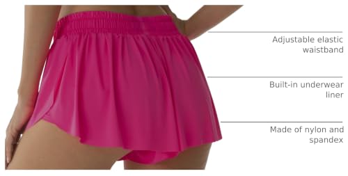 Image of Flowy Athletic Shorts for Women Running Tennis Butterfly Shorts Girls 2-in-1 Double Layer Quick-Drying Comfy Shorts