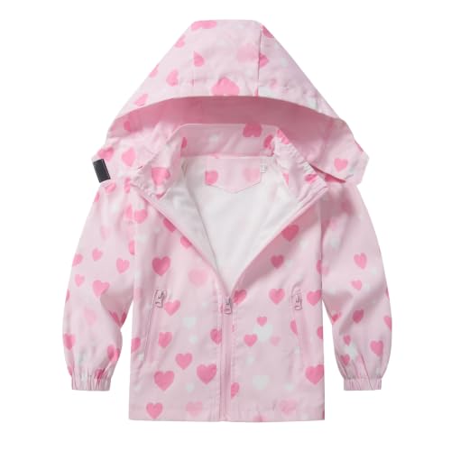 Image of HZXVic Toddler Boys Raincoat Waterproof,Lightweight Kids Rain Poncho Jacket Windbreaker Outwear Coat