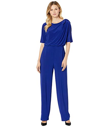 Vince Camuto Ity Jumpsuit w/Bow at Shoulder Cobalt 12