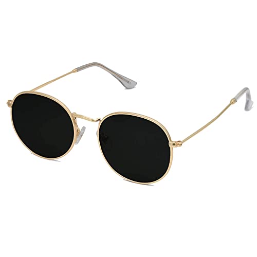 SOJOS Small Round Polarized Sunglasses for Women Men Classic Vintage Retro Shades UV400 SJ1014,...