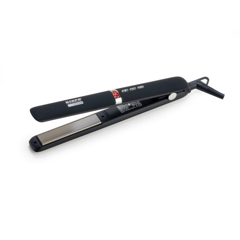 Kiepe Professional Homeprecision Styler Piastra per capelli professionale con display digitale e placca in titanio. Colore nero
