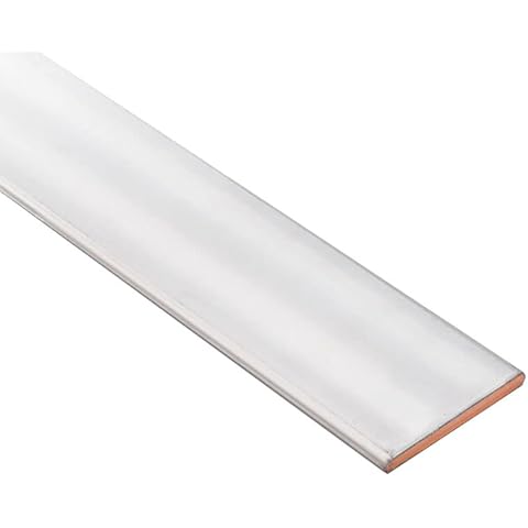 TEN-HIGH Tinned Copper Flat bar 4mmx25mm, Tinned Copper Bus bar Eletrical Copper Buses for Large Current Conducting, Length 1000mm Cover