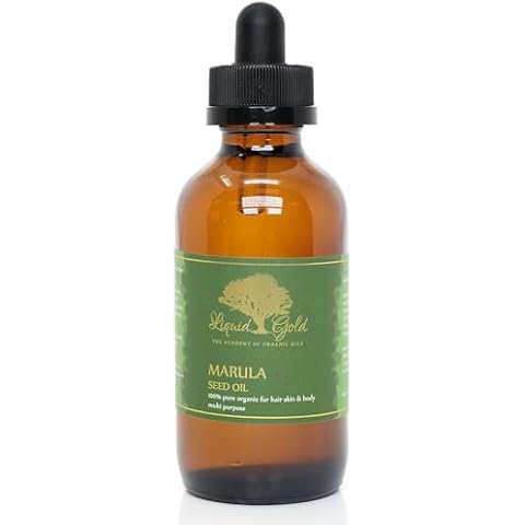 Liquid Gold Inc - 4 oz with dropper - Premium Marula Oil - GLASS BOTTLE 100% Pure Cold Pressed Natural Organic Cover