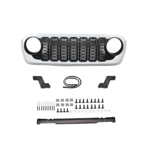 Grille avant pour Wrangler JL et Gladiator 2018-2024 sans trou de caméra de pare-chocs