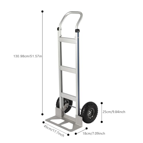 Carretilla de mano de aluminio con ruedas de goma 500 lbs miniatura 2