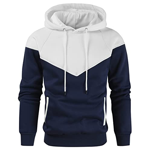 Chejarity Hoodie Herren Oversize Herren Pullover Ohne Kapuze Herren Sweatshirt mit Ohne Kapuze Herren Kapuzenpulli Sweatshirt Langarm Casual Sport Kapuzenpullover Slim Fit Baumwolle Cover