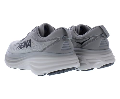HOKA HOKA ONE ONE Bondi 8 Wide Mens Shoes Size 9, Color: Sharkskin/Harbor Mist