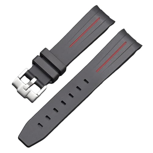 Bracelet Moonswatch caoutchouc 20mm KLVN montre courbé sans gap Planet Series Moon Mercury