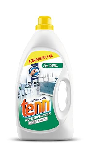 Tenn Multiusos Professional - Limpiador líquido con bioalcohol para todo tipo de superficies - Limpieza profunda y brillo duradero - Con bioalcohol - 4 Litros Formato Ahorro