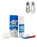 Sneaker Reiniger Set 100 ml – Schuhputzset mit Schuhbürste & Mikrofasertuch für weiße Sneaker & Schuhe – Schuhreiniger für Leder, Stoff, PU & Canvas