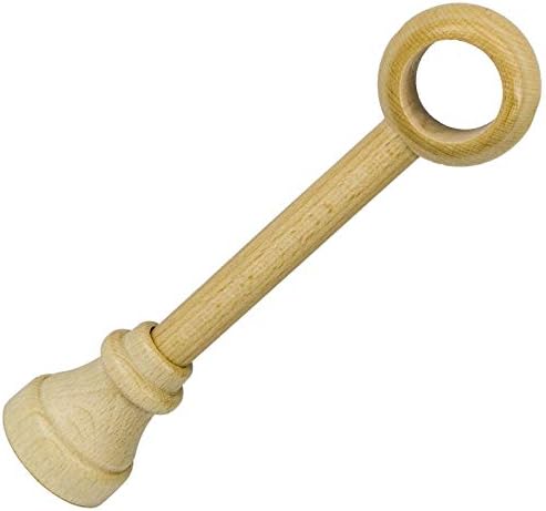 IANPAV Classic Single Wooden Bracket/Holder for Wooden Curtain Pole/Rail 28mm, Light Oak - 1 PC