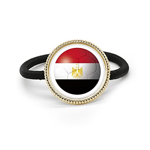 Diadema de metal plateado con la bandera de Egipto para el pelo