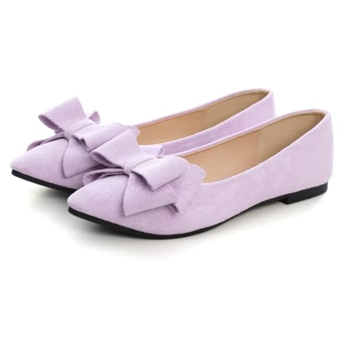 Image of TN TANGNEST Women Fashion Bowknot Flats Comfort Pointed Toe Dress Shoes