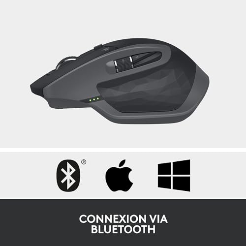 Logitech MX Master 2S sans Fil édition Bluetooth Surfaces défilement Ultra Rapide Ergonomique Rechargeable se connecte à 3 Ordinateurs MacPC Maximum - vue 8