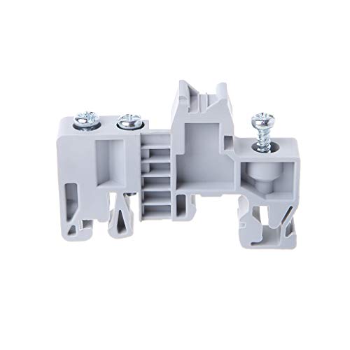 Buwei 10 Stück EUK / EUK2 Din Schienenanschlussblöcke Endanschlag Halterung Feuerhemmende Feste Komponenten und Teile