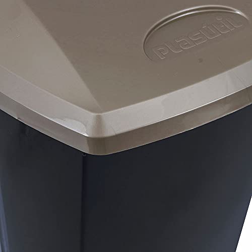 Plasútil - Lixeira 3 em 1 com Pedal, Ouro Velho, 30 L