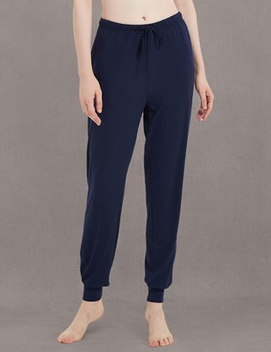 Image of GYS Women's Pajama Pants - Viscose Made from Bamboo, Joggers Pants with Pockets Comfy Lounge Sleep Pants Pj Bottoms
