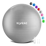 kisnbld Exercise Ball, Extra Thick Yoga Ball for Workout Pregnancy Stability, 4 Sizes Anti-Burst Balance Ball with Foot Pump - Heavy Duty Fitness Ball Chair for Office, Home & Gym