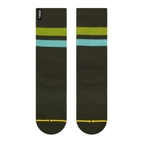 MERGE4 Repreve Subtle Moss Sustainable Crew Socks for Men and Women Padded Soles Compression Soft to Touch Moisture Wicking2